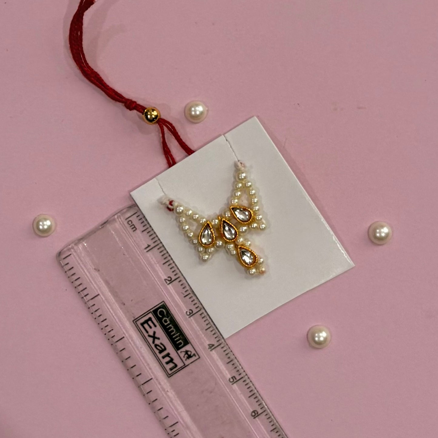 White Kundan Moti mala