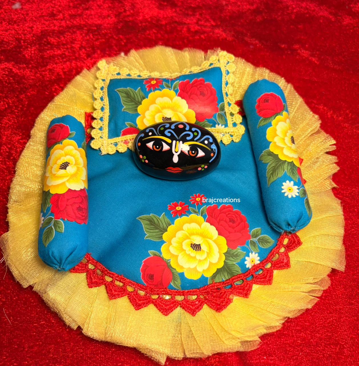 Shaligram Bistar Set Blue Floral