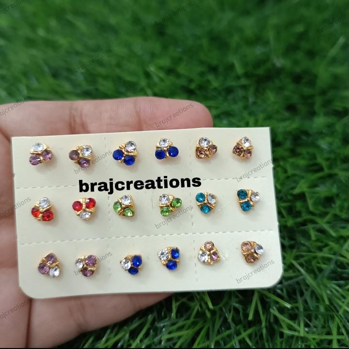 Diamond Look Colourful Earrings
