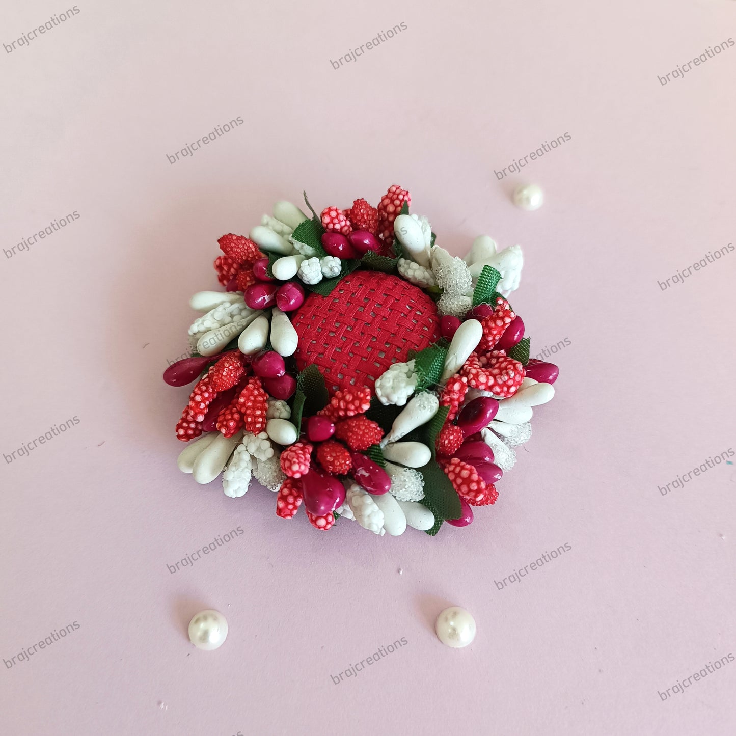 Red Floral Cap