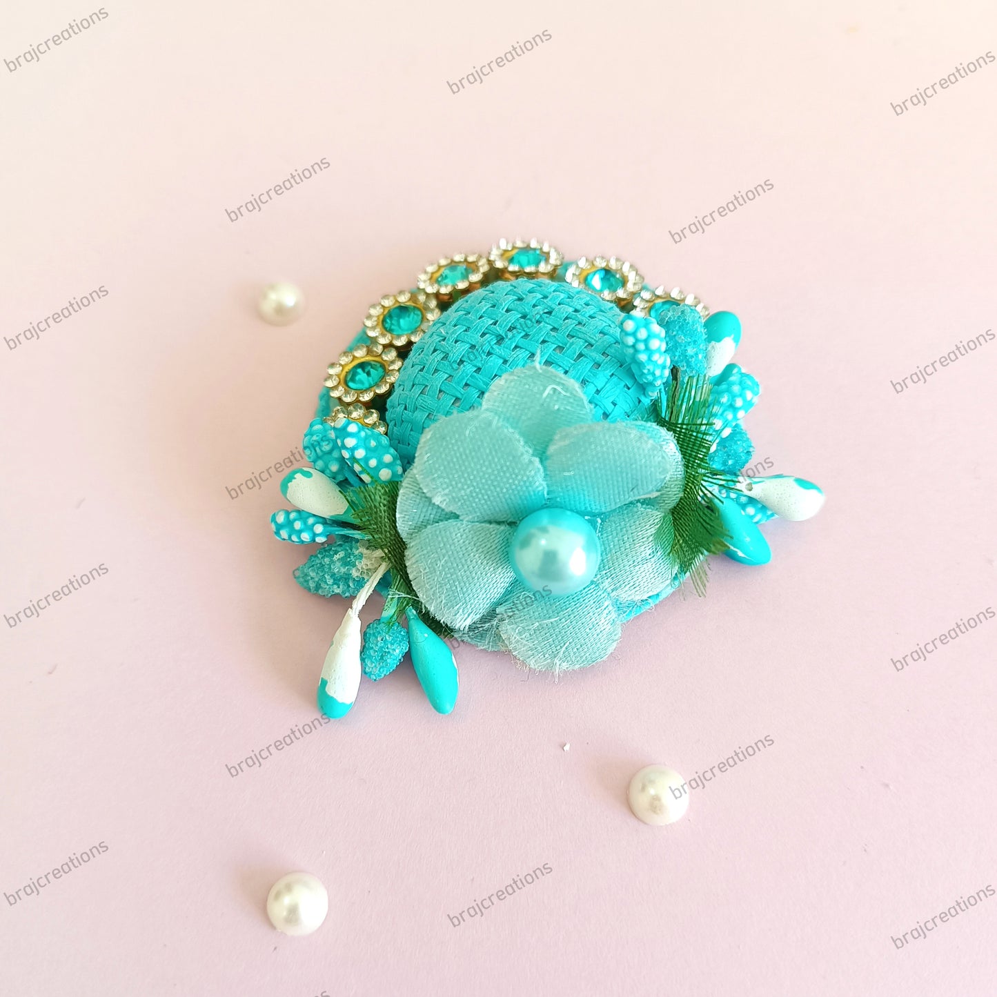 Sky Blue Foral Cap