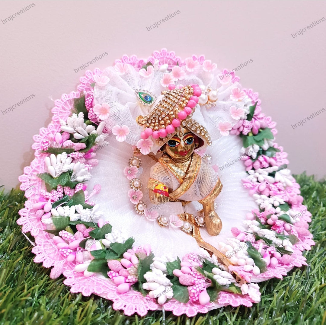 Pink White Floral Dress