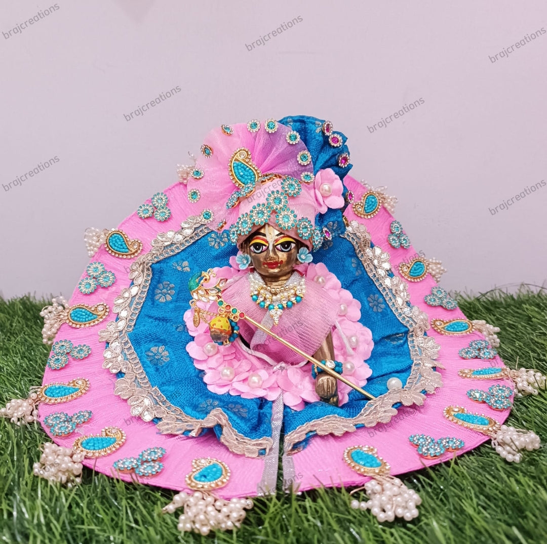 Pink blue Poshak
