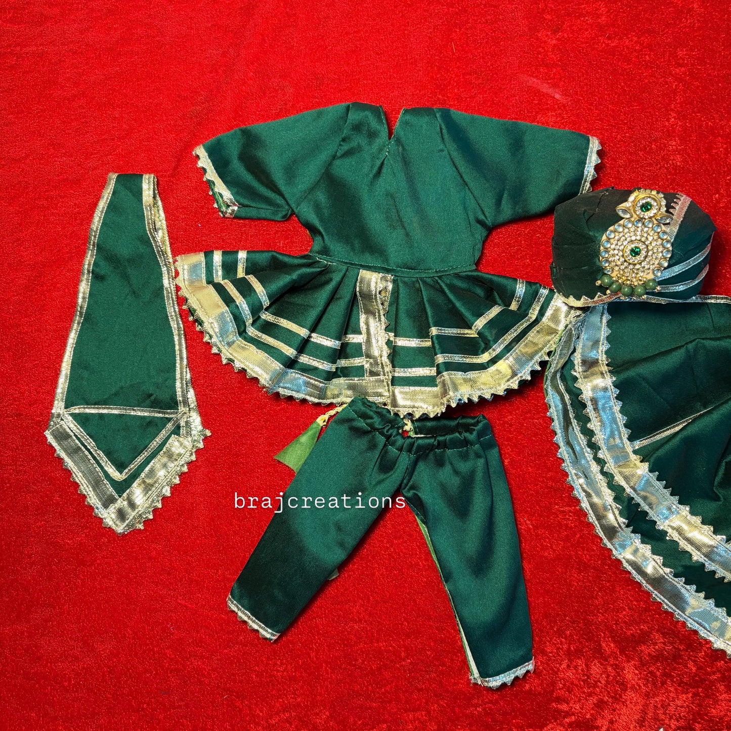 Green Rajputi Poshak