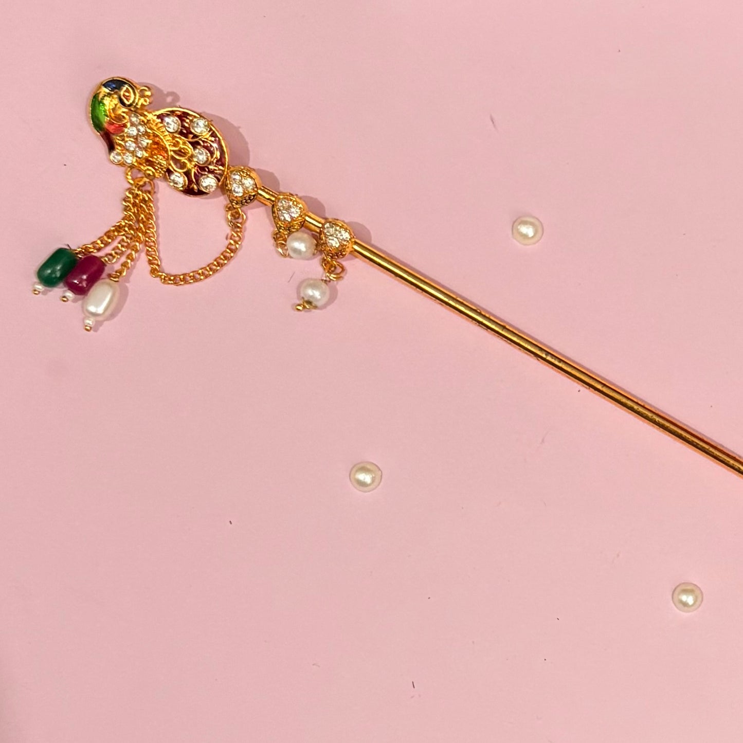 Kundan Peacock Bansuri