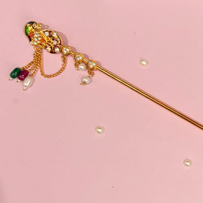Kundan Peacock Bansuri