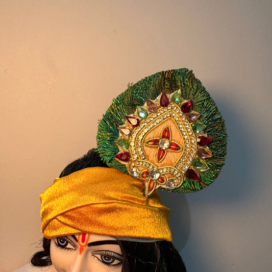 Big Size heavy Mor Pankh Kalangi-Turban Add-On