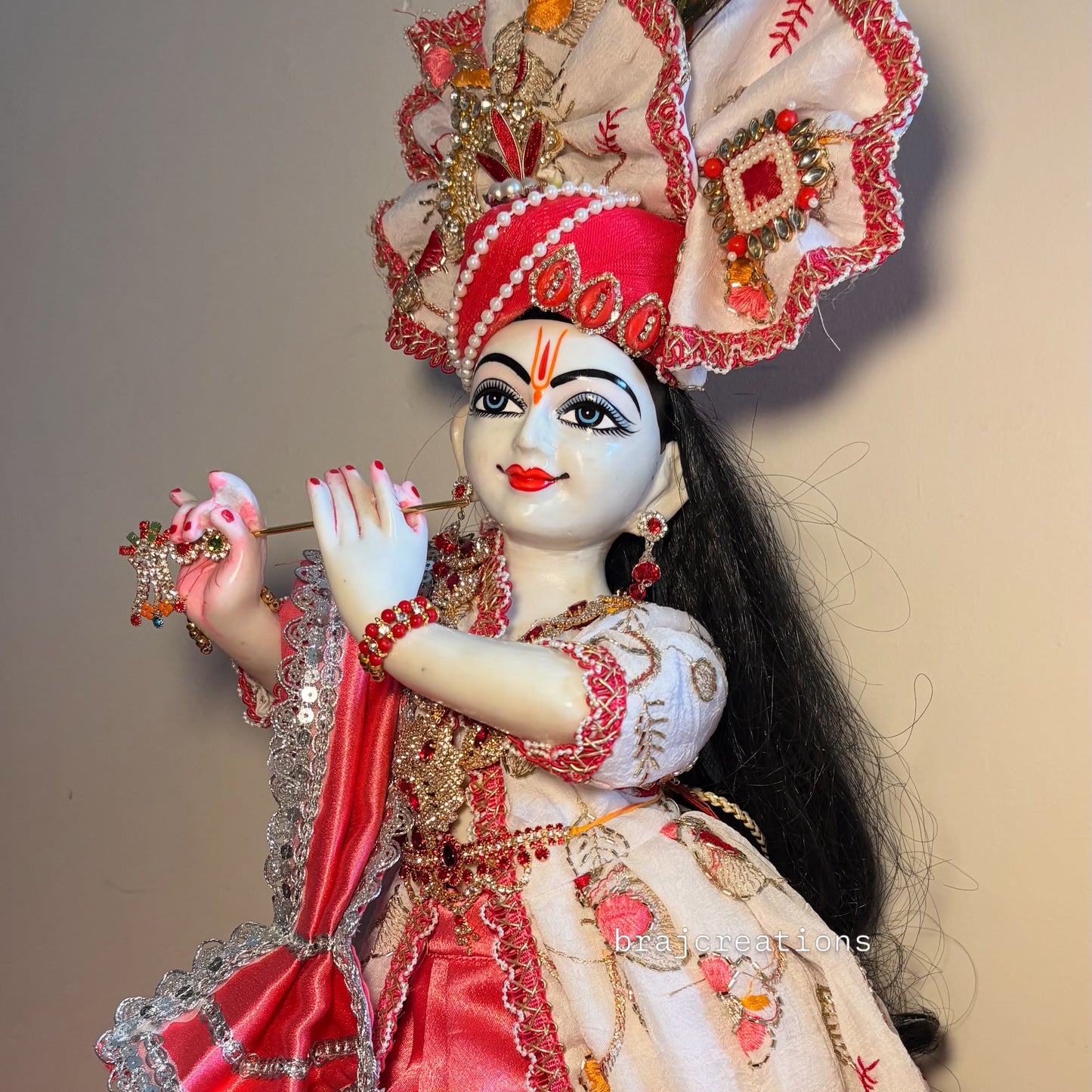 Pink White Poshak