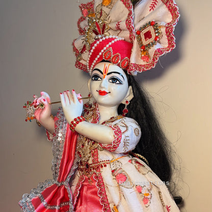 Pink White Poshak