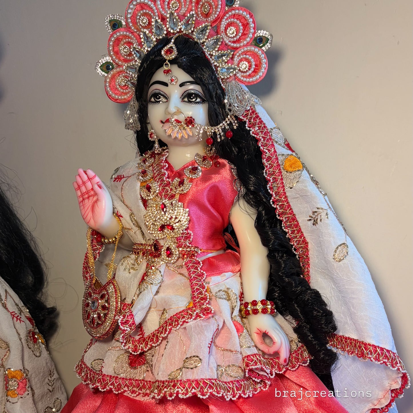 Pink White Poshak