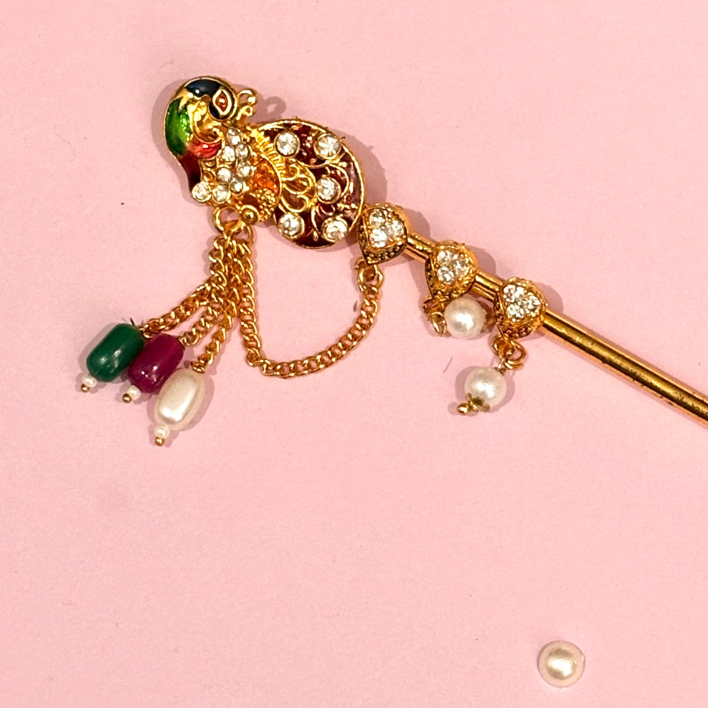 Kundan Peacock Bansuri