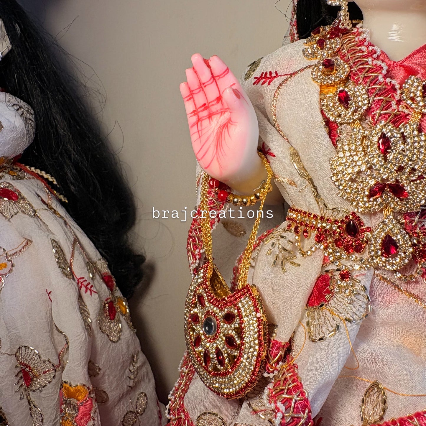 Pink White Poshak