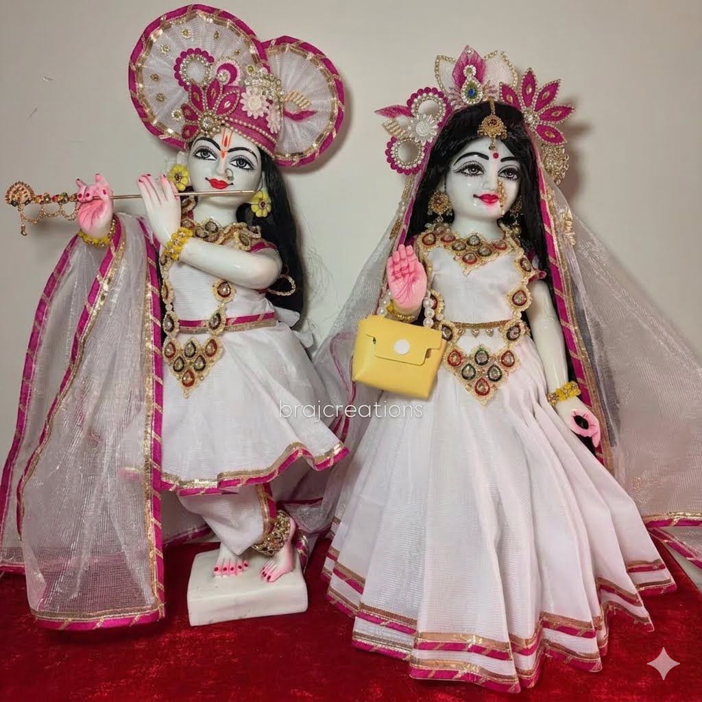 Pink White Poshak