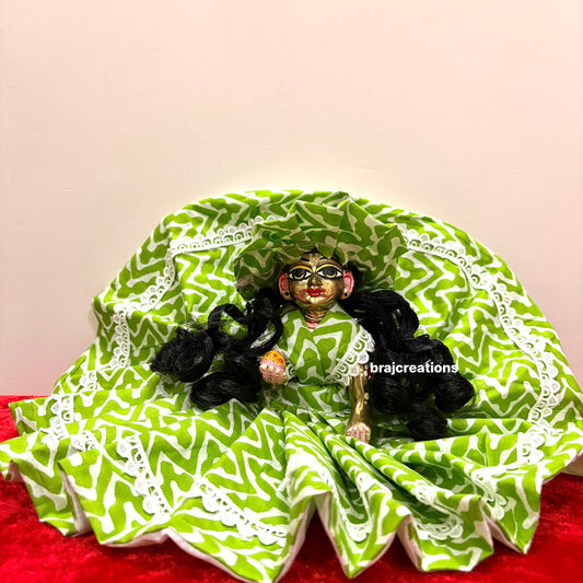 Green Lehriya Cotton Dress