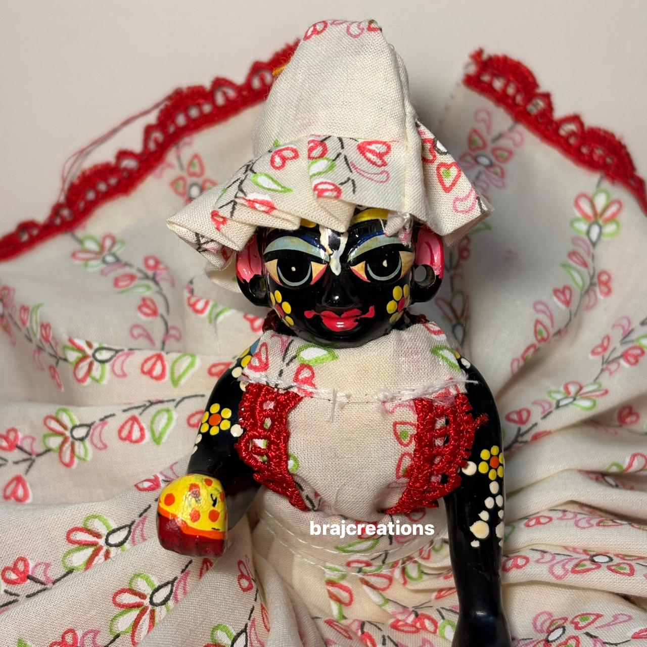 Red White Floral Cotton Dress