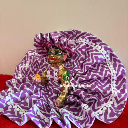 Purple Lehriya Cotton Dress