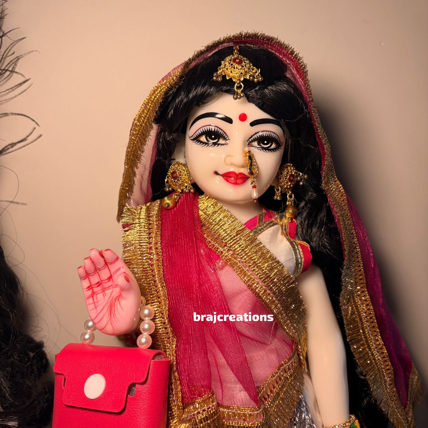 Pink Floral Radhakrishn Poshak
