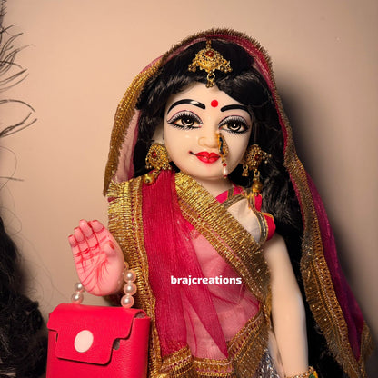Pink Floral Radhakrishn Poshak