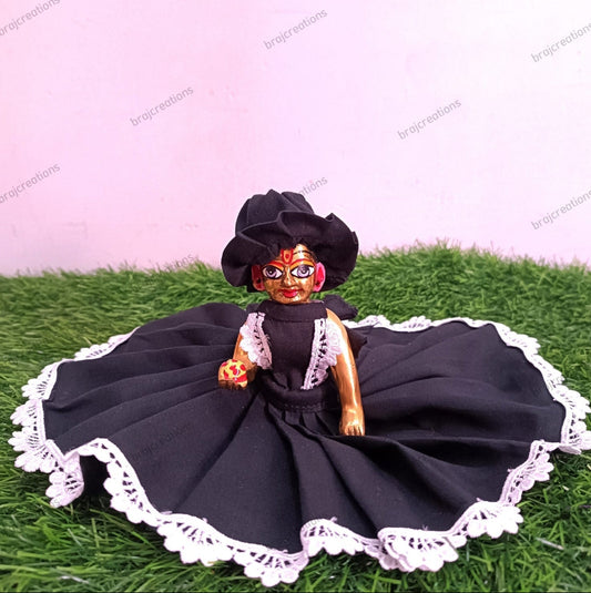 Black Cotton Dress for Laddu Gopal by Braj Creations