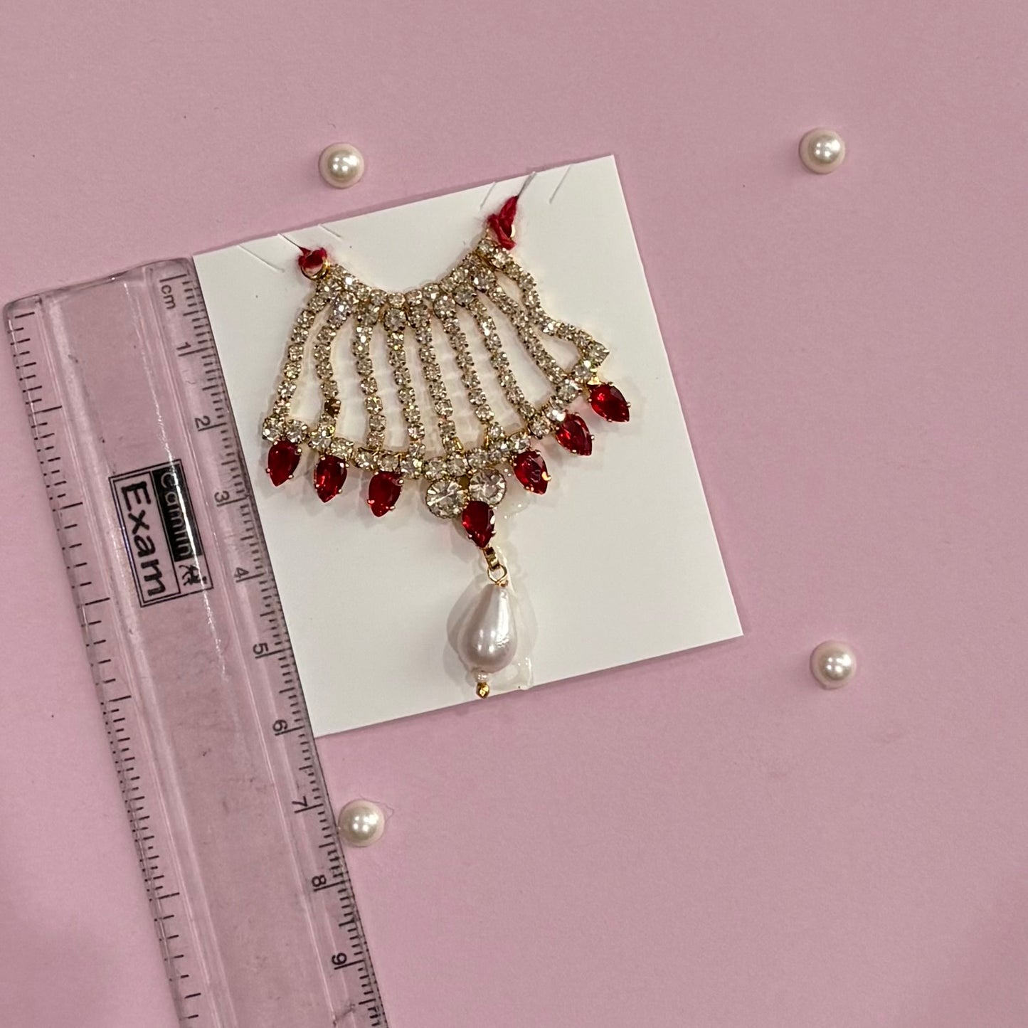 Handcrafted Mala deity necklace to adorn idols like Radha Rani and Laddu Gopal for shringar and pooja decor