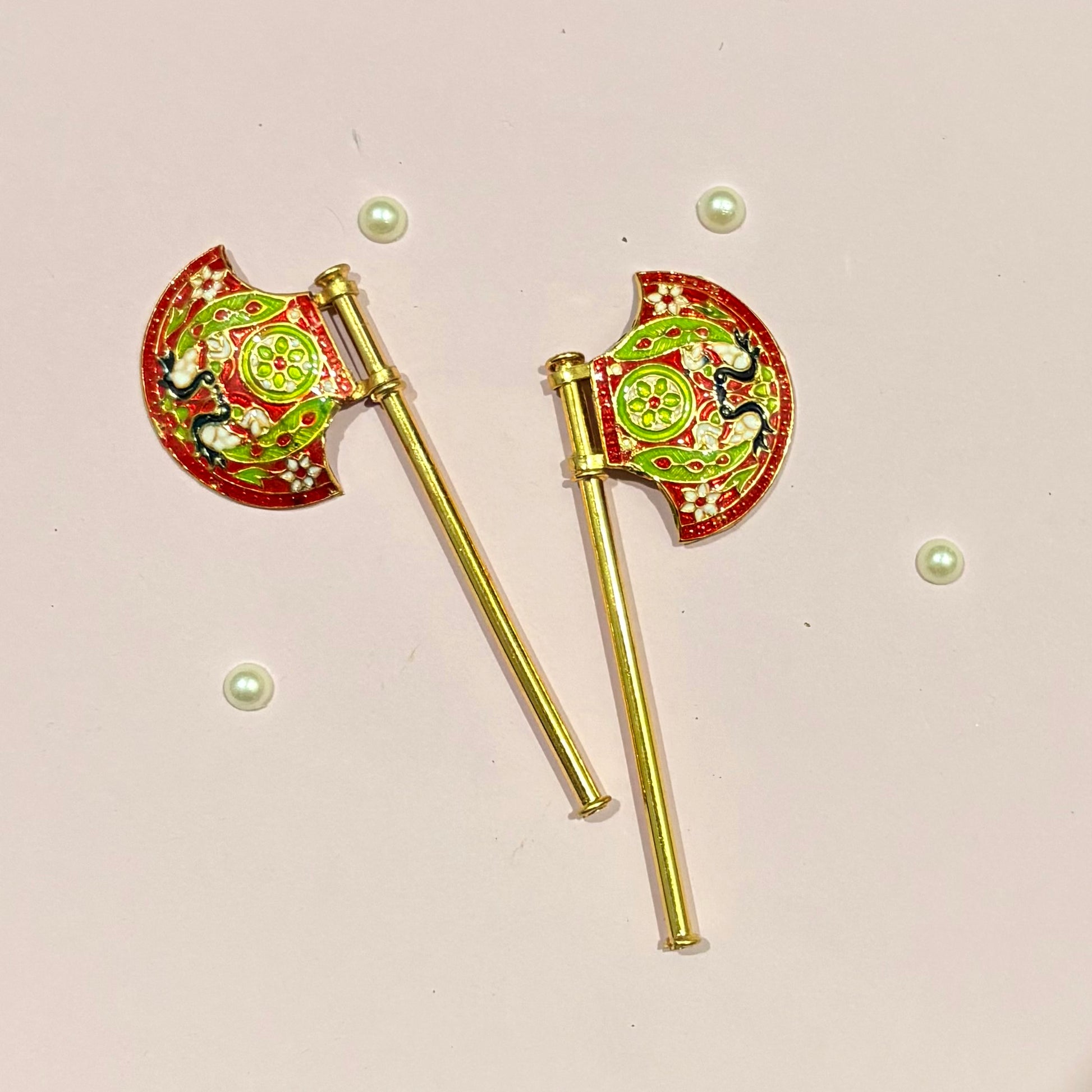 Decorative Metal Pankhi for Thakur Ji and Laddu Gopal seva, featuring intricate traditional detailing in a gold-tone finish