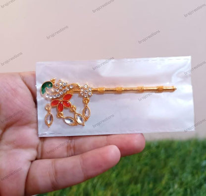 Peacock Kundan Bansi