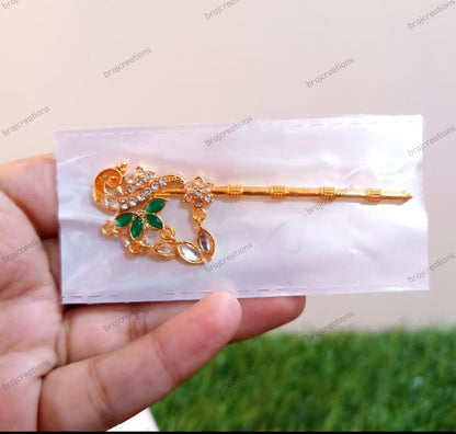 Peacock Kundan Bansi