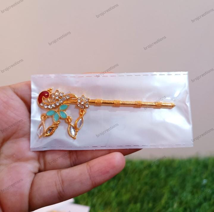 Peacock Kundan Bansi