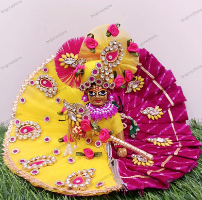 Laddugopal Yellow Pink Dress