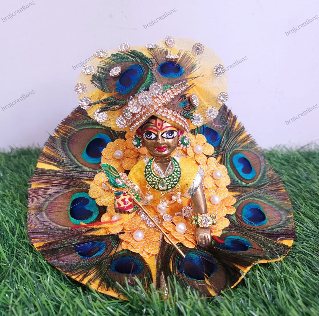 Laddugopal Mor Pankh Yellow Dress