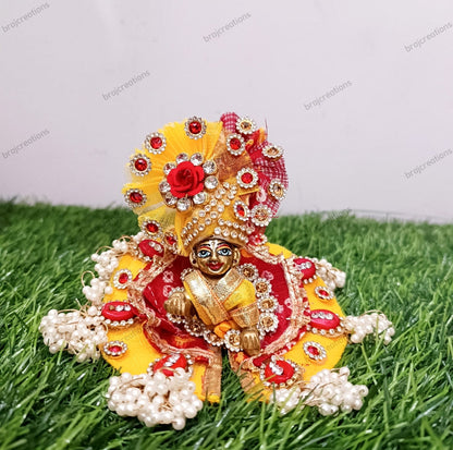 Yellow Red Bandhini Dress