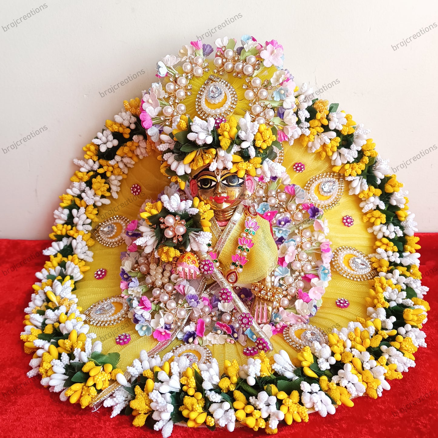 Laddugopal Yellow Flowers Dress
