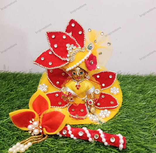 Yellow Red Petal Dress