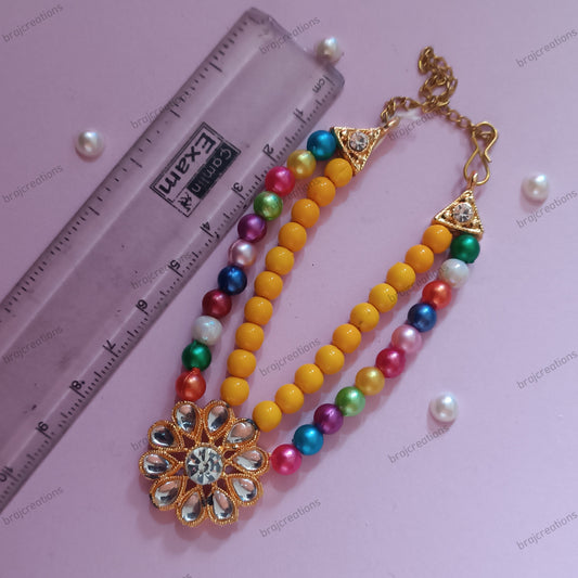 Multicolour Moti Long Mala