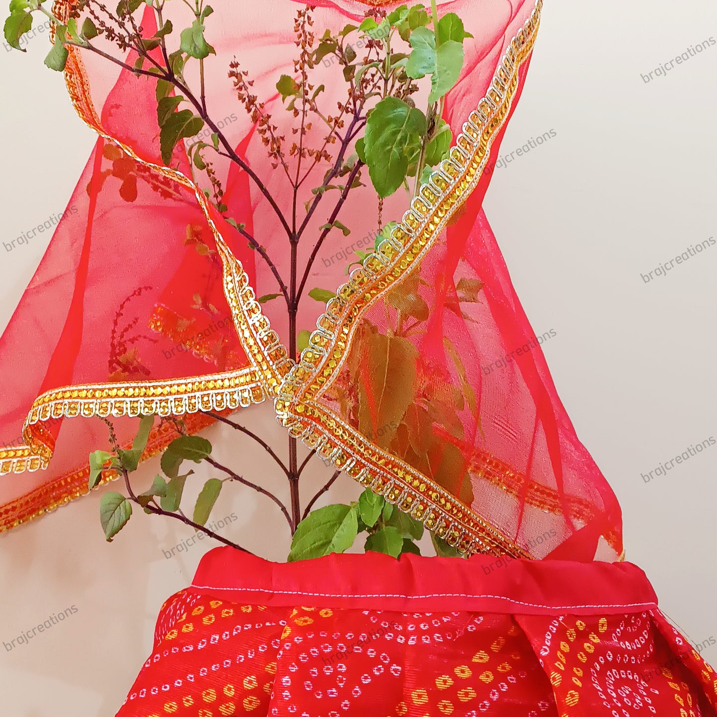 Red Kotadoria Tulsi Poshak