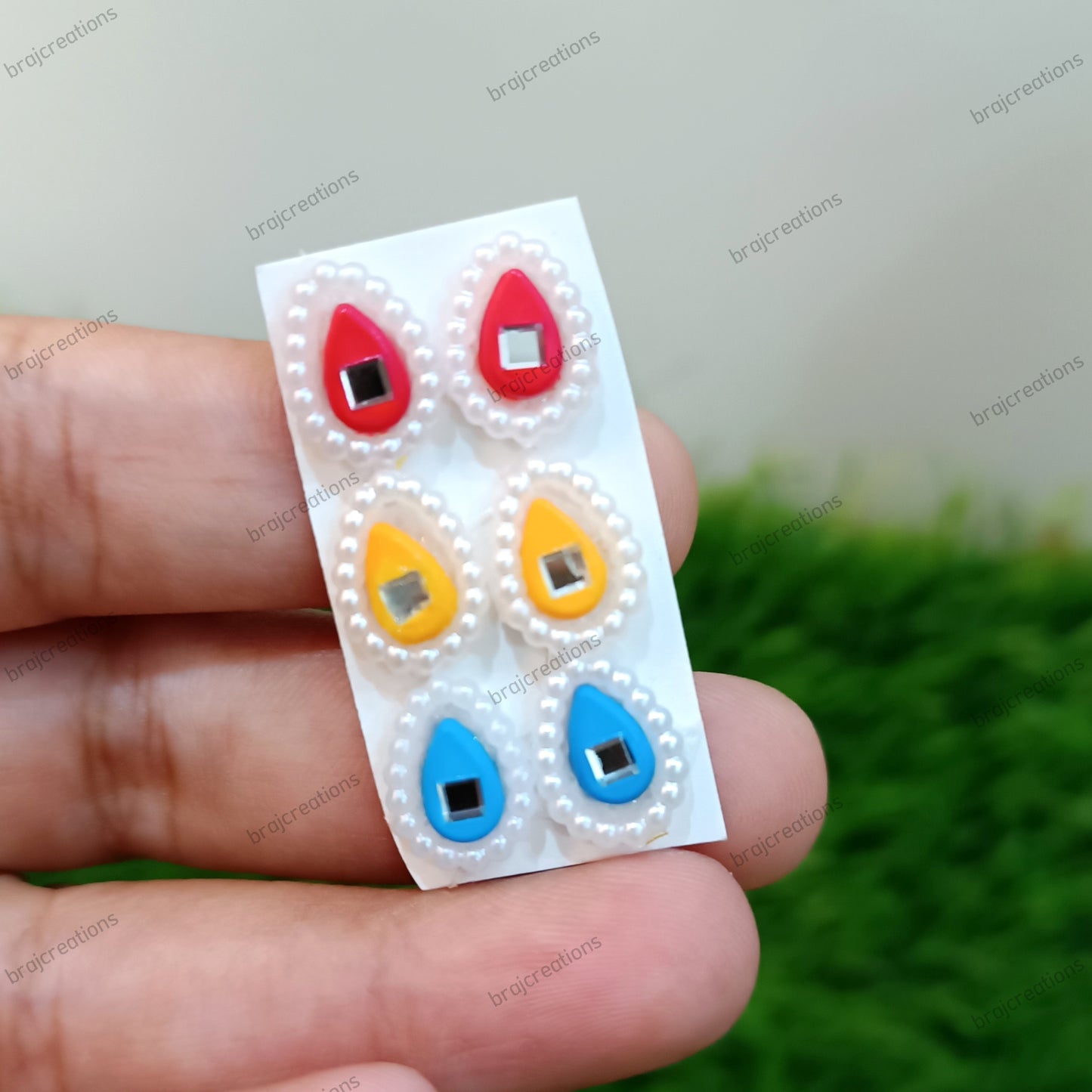 Mirror work Drop Earrings