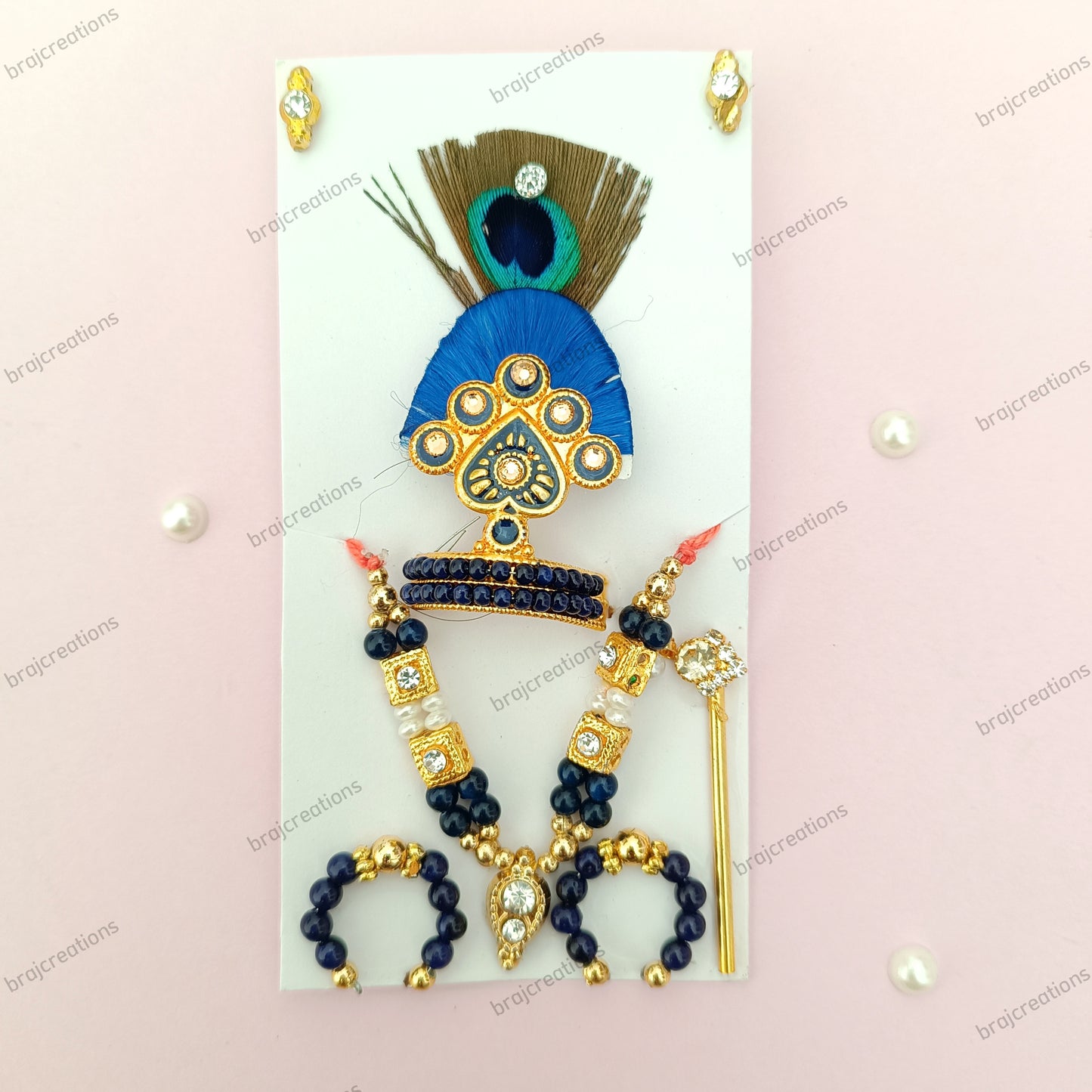 Mala Mukut Mor Pankh Set