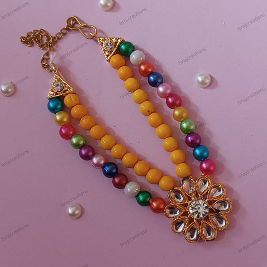 Multicolour Moti Long Mala