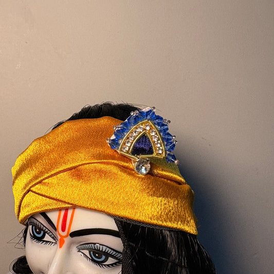 Dark blue Small Kalangi, a deity headdress ornament to adorn Laddu Gopal for daily shringar, festivals and pooja décor