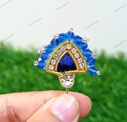 Small Kalangi deity headdress ornament to adorn Laddu Gopal, ideal for daily shringar, festivals and pooja décor
